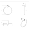 Полотенцедержатель LEMARK ЗЕНИТ брашированное золото LMA-1613S2-BRG